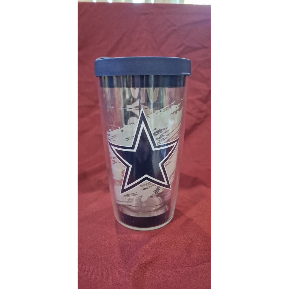Dallas Cowboys 12 0z. Tervis Cup Insulated with Slide Close Lid Hot Cold EUC
